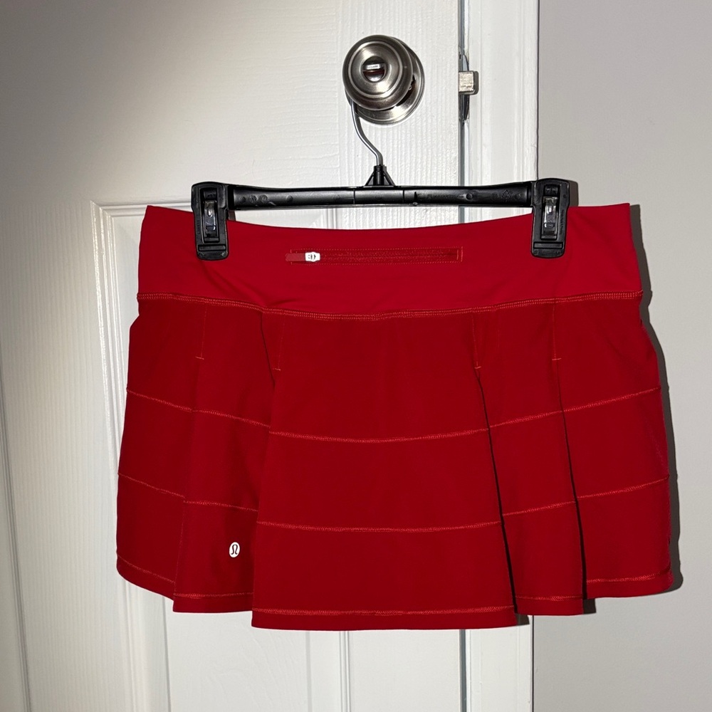 Lululemon Athletica Vibrant Red Mini Golf Skirt - Picture 7 of 10